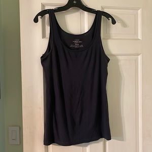 J Crew. Size M. Feather weight 100% cotton navy ribbed tank top.